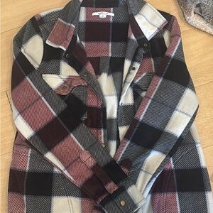 Plaid Button-Up Jacket